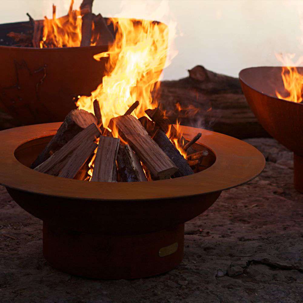 Fire Pit Art Saturn Fire Pit – Celestial Steel Fire Bowl